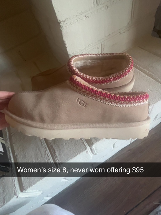 UGG Shoes - UGG Women's Slip-On Suede Slippers in Chestnut with Pink Trim